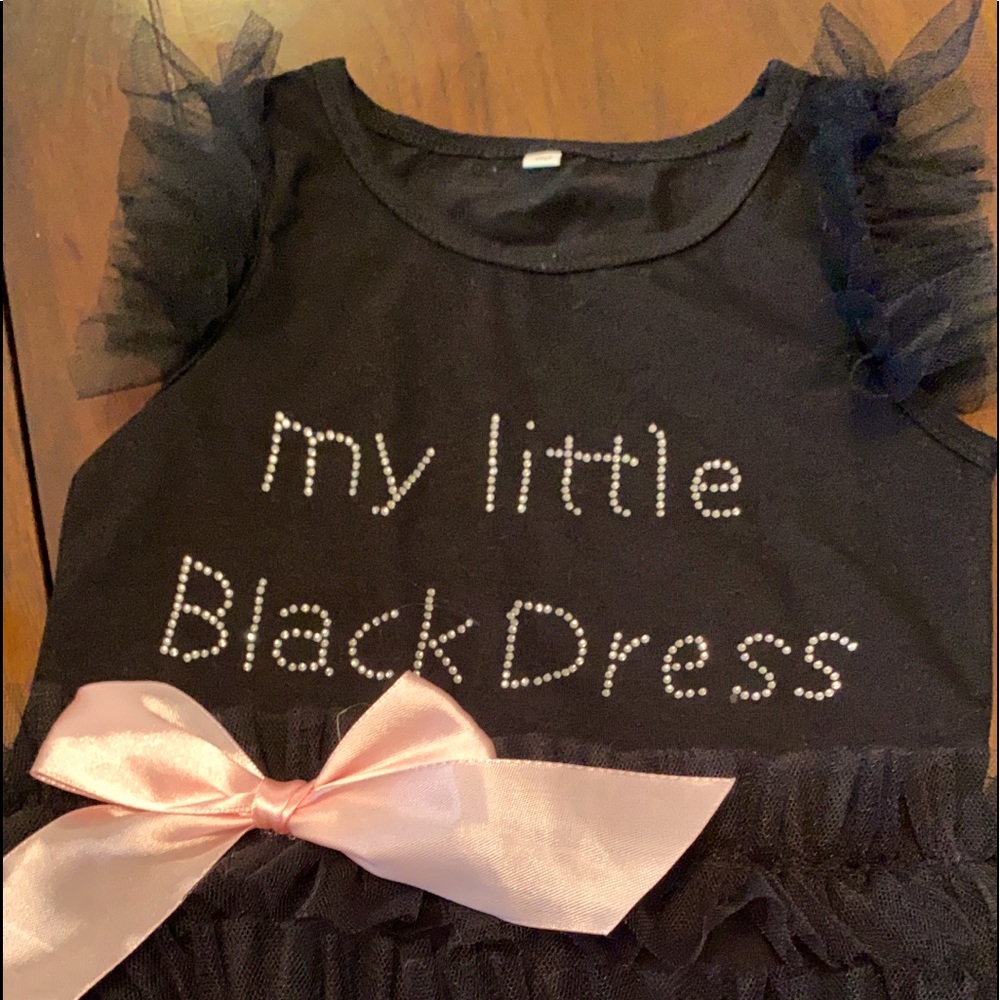 My little black dress tutu onesie